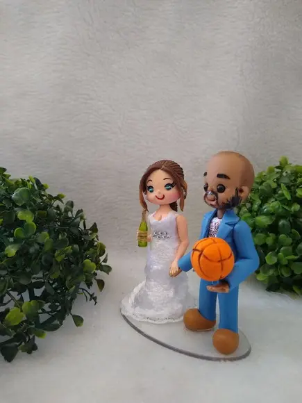 Casal de noivinhos basquete