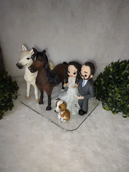 Casal de Noivinhos com Pet e 2 Éguas