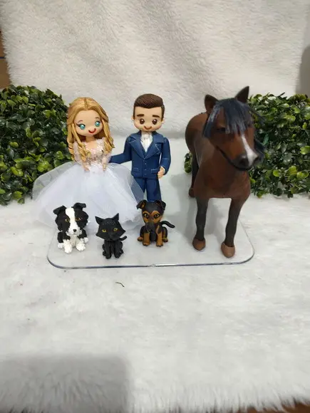 Casal de Noivinhos com Pet e Um Cavalo