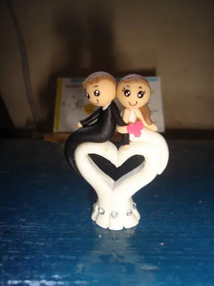 Casal de noivinhos no coração