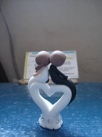 Casal de noivinhos no coração