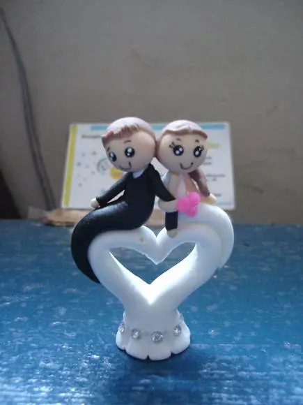 Casal de noivinhos no coração