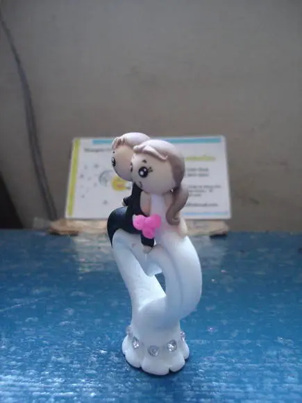 Casal de noivinhos no coração