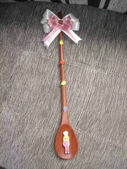 Colher De Pau Decorada