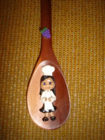Colher de pau decorada