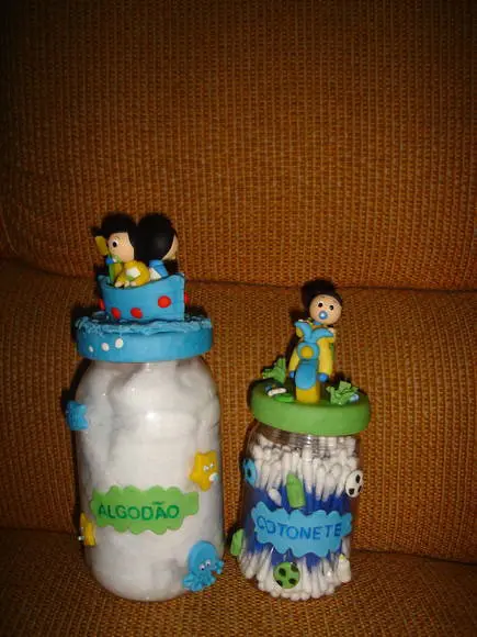Conjunto para gemeos cotonete e algodão