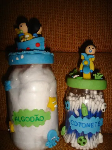 Conjunto para gemeos cotonete e algodão