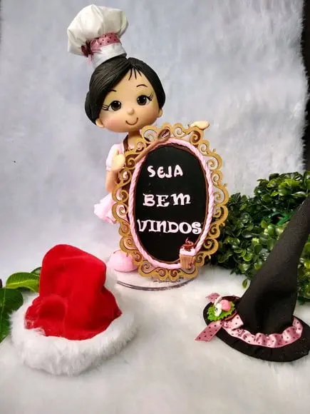 Cozinheira, Confeiteira enfeite de boas vindas
