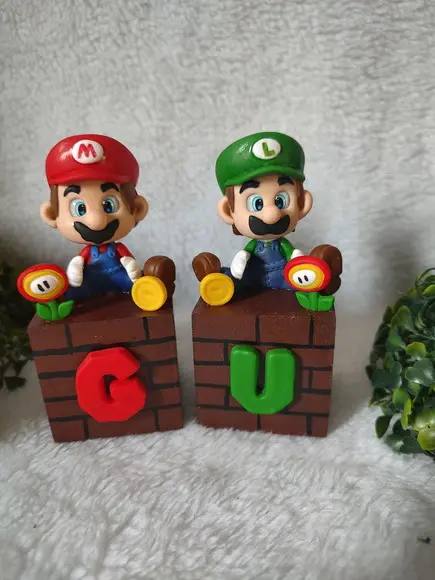 Cubo com Nome Mario Bros