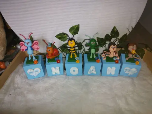 Cubo com Nome Turminha Bichikids