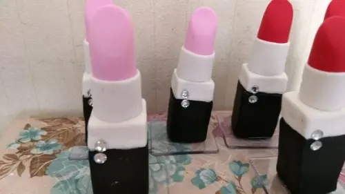Decoração mesa batom