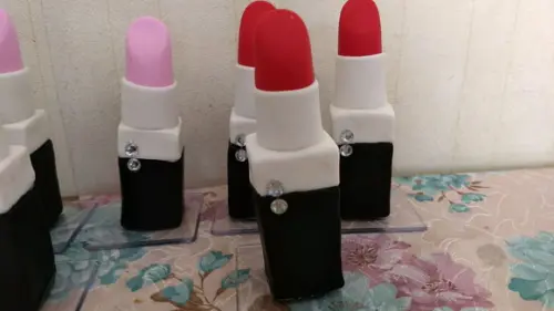 Decoração mesa batom
