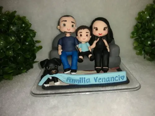 Família no sofá
