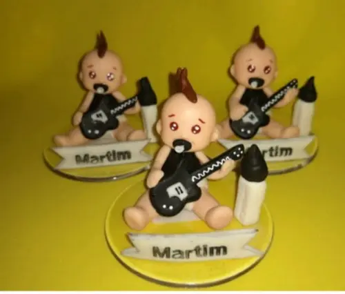 Lembrancinha Bebê com Guitarra, Bebê Roqueiro
