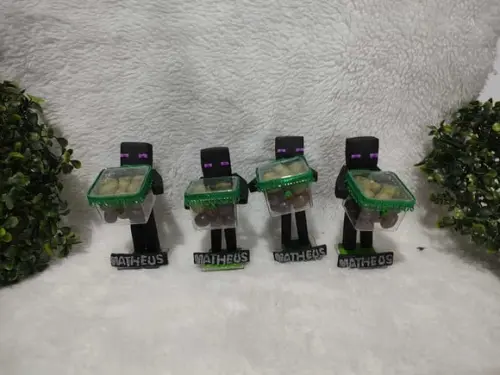 Lembrancinha Minecraft Enderman Caixinha Acrílico