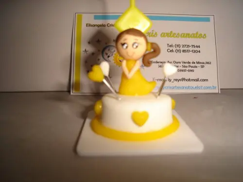 lembrancinha princesa no bolinho porta recado