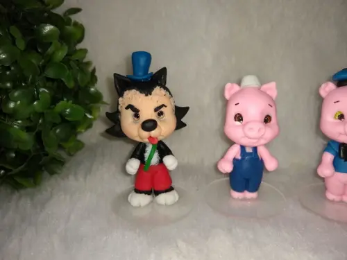 Lembrancinha Três Porquinhos e Lobo Mau