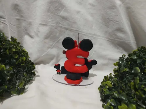 Mini Topo com Vela no Tema Ratinha Vermelha