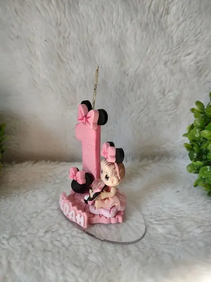 Mini Topo com Vela no Tema Ratinha