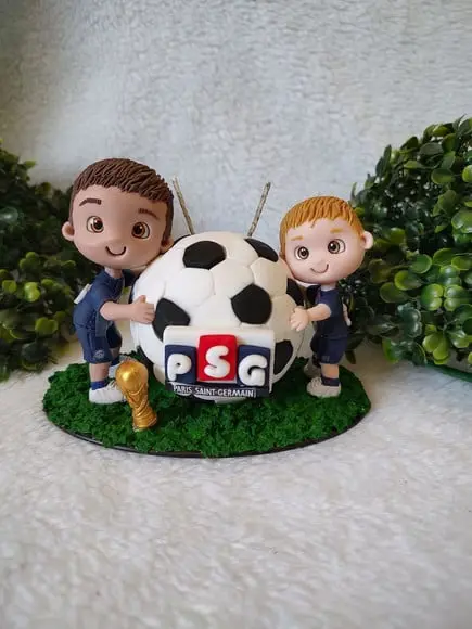 Mini Topo de Bolo Futebol 2 Criança