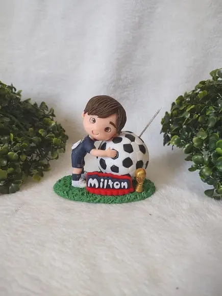 Mini Topo de Bolo Futebol Psg