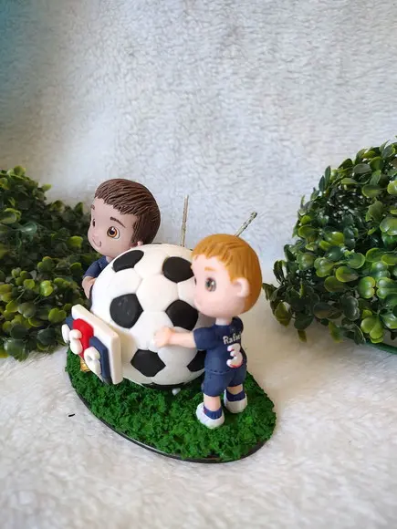 Mini Topo de Bolo Futebol 2 Criança