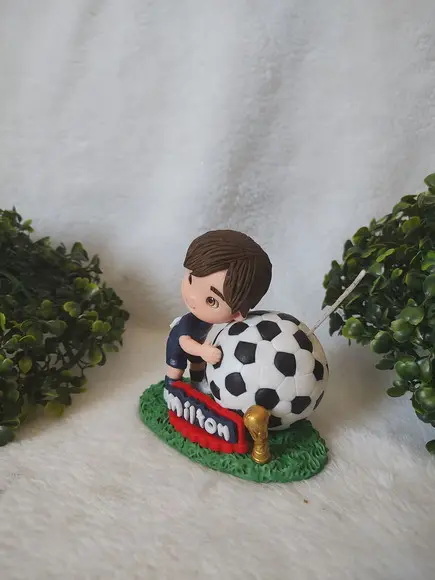 Mini Topo de Bolo Futebol Psg