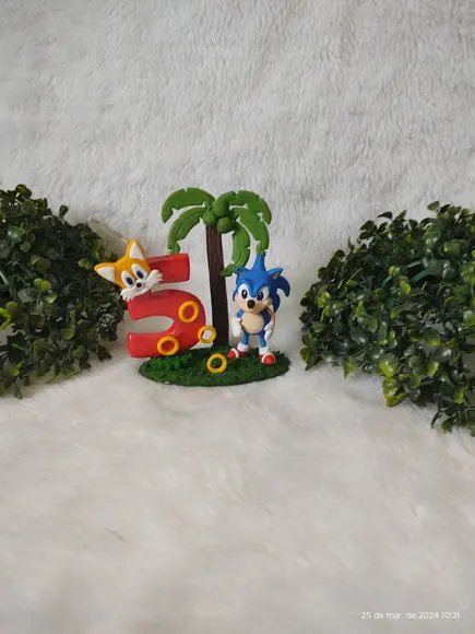 Mini Topo De Bolo Sonic