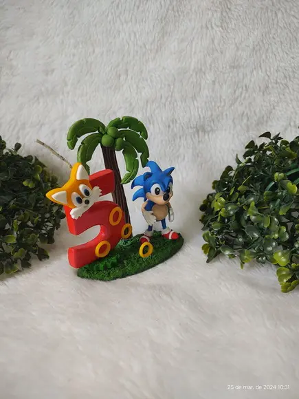 Mini Topo De Bolo Sonic