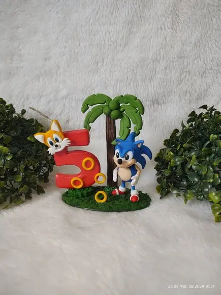Mini Topo De Bolo Sonic