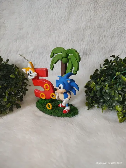 Mini Topo De Bolo Sonic