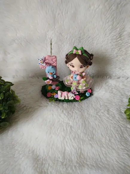 Mini Topo de Bolo Jardim Encantado