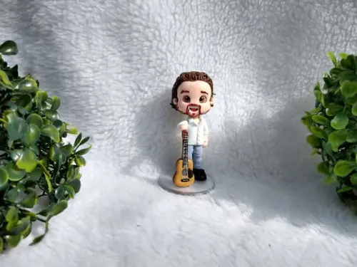 Miniatura personalizada com guitarra