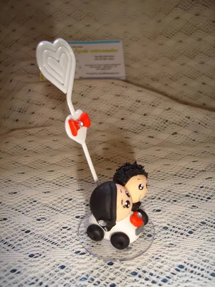 Noivos no carrinho