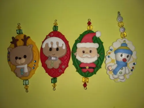 pingente de natal com franja