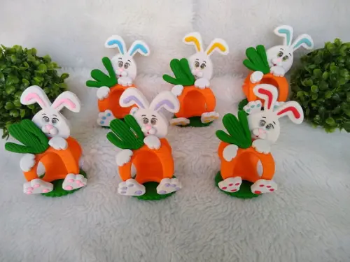 Porta bombom cenoura com coelhinho