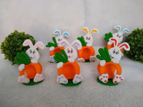 Porta bombom cenoura com coelhinho