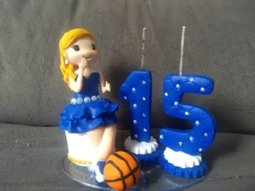 Topo bolo 15 anos basquete