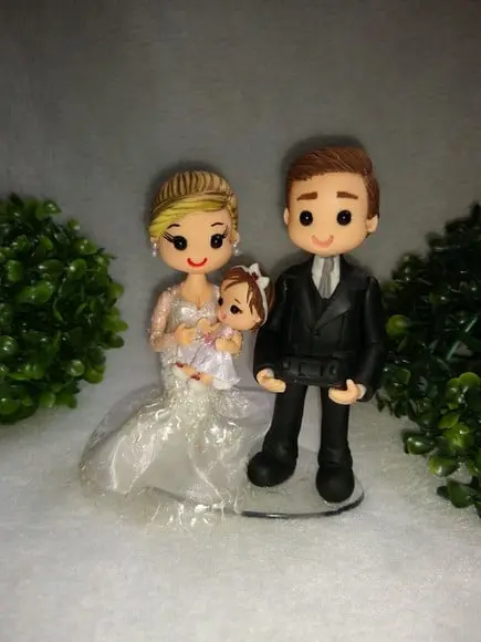 Topo Casamento Casal com Bebê