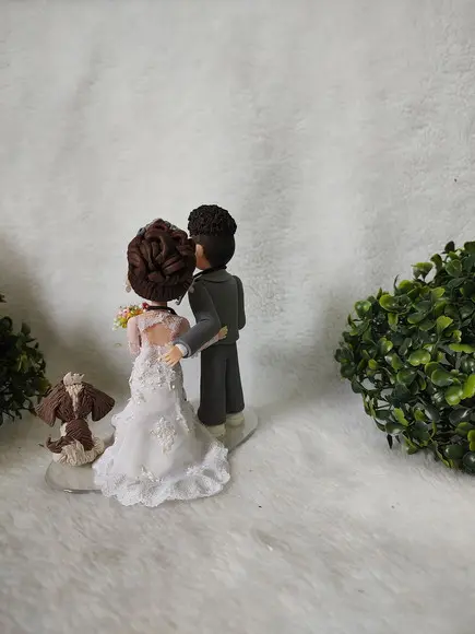 Topo Casamento com 1 Pet e Profissão