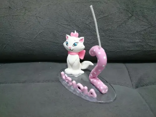 Topo com vela da gata marie