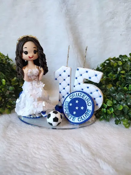 Topo de Bolo 15 Anos ,futebol Cruzeiro