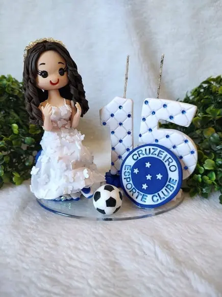 Topo de Bolo 15 Anos ,futebol Cruzeiro