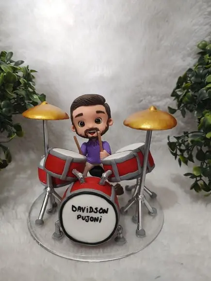 Topo de Bolo Baterista