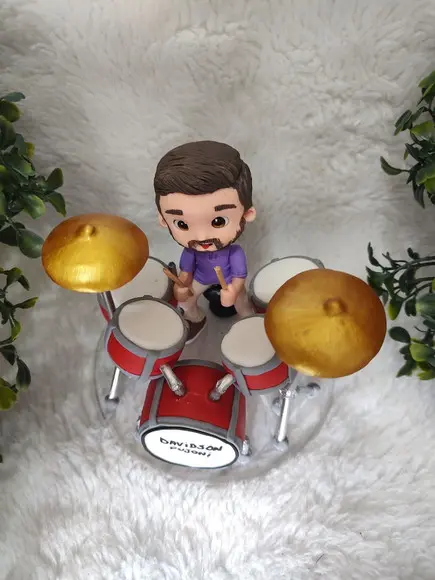 Topo de Bolo Baterista