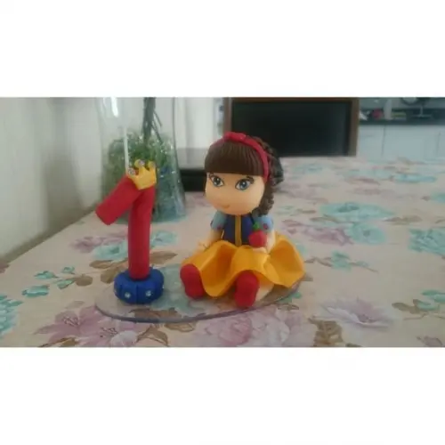 Topo de bolo branca de neve