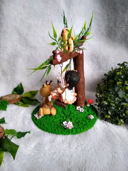 Topo de bolo bosque