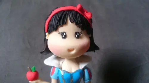 Topo De Bolo Branca de neve