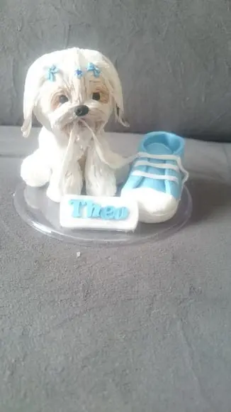 topo de bolo cachorrinho