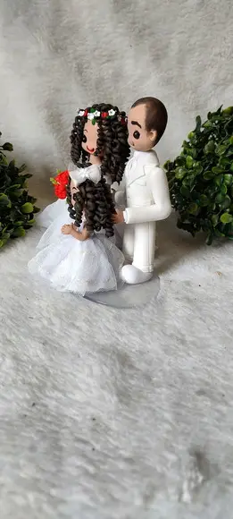 Topo de Bolo Casamento com 1 Filha